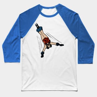 pop art superhero illustration Baseball T-Shirt